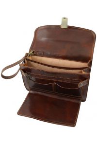 Ανδρικό Τσαντάκι Δερμάτινο Max TL8075 Μαύρο Tuscany Leather