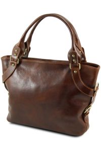 Γυναικεία Τσάντα Δερμάτινη Ilenia Κόκκινο Tuscany Leather