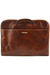 Επαγγελματική Τσάντα Δερμάτινη Sorrento TL141022 Καφέ Tuscany Leather