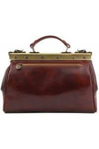 Ιατρική Τσάντα Δερμάτινη Mona Lisa Καφέ σκούρο Tuscany Leather