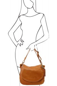 Γυναικεία Τσάντα Δερμάτινη TL141110 Κονιάκ Tuscany Leather