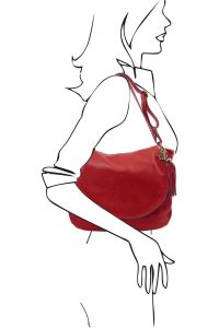 Γυναικεία Τσάντα Δερμάτινη TL141110 Κόκκινο Tuscany Leather