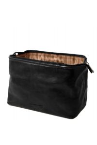 Θήκη - Τσαντάκι Καλλυντικών Δερμάτινο Smarty S Μαύρο Tuscany Leather