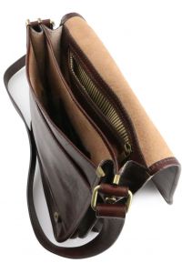 Ανδρικό Τσαντάκι Δερμάτινο Messenger TL141255 Καφέ Tuscany Leather