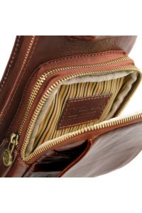 Ανδρικό Τσαντάκι Πλάτης Δερμάτινο TL141352 Καφέ Tuscany Leather