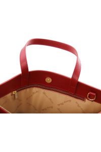 Γυναικεία Επαγγελματική Τσάντα Δερμάτινη Palermo TL141369 Κόκκινο Tuscany Leather