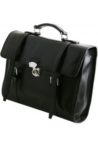 Ανδρική Επαγγελματική Τσάντα Δερμάτινη Viareggio Καφέ σκούρο Tuscany Leather