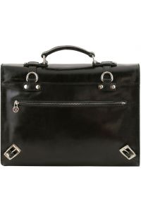 Ανδρική Επαγγελματική Τσάντα Δερμάτινη Viareggio Καφέ σκούρο Tuscany Leather