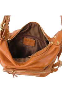 Γυναικεία Τσάντα Δερμάτινη Ώμου / Πλάτης TL141535 Κονιάκ Tuscany Leather