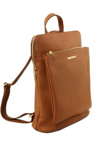 Γυναικεία Τσάντα Πλάτης - Ώμου Δερμάτινη TL141682 Κονιάκ Tuscany Leather