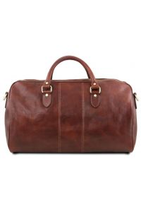 Σάκος ταξιδίου δερμάτινος - Lisbona TL141657 Καφέ Tuscany Leather