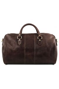 Σάκος ταξιδίου δερμάτινος - Lisbona TL141657 Καφέ σκούρο Tuscany Leather