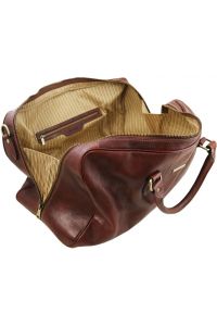 Σάκος ταξιδίου δερμάτινος - Lisbona TL141657 Μαύρο Tuscany Leather