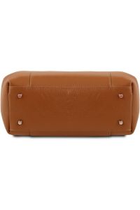 Γυναικεία Τσάντα Δερμάτινη Tulipan TL141727 Κονιάκ Tuscany Leather