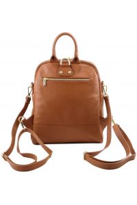 Γυναικεία Τσάντα Πλάτης Δερμάτινη TL141376 Κονιάκ Tuscany Leather