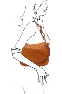 Γυναικεία Τσάντα Δερμάτινη TL141110 Κονιάκ Tuscany Leather