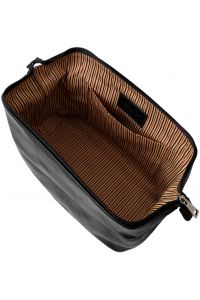 Θήκη - Τσαντάκι Καλλυντικών Δερμάτινο Smarty S Μαύρο Tuscany Leather