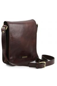 Ανδρικό Τσαντάκι Δερμάτινο Messenger TL141255 Μαύρο Tuscany Leather