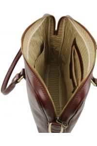 Γυναικεία Τσάντα Laptop 15.6" Δερμάτινη Prato TL141283 Μαύρο Tuscany Leather