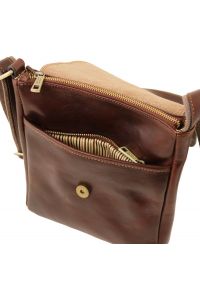 Ανδρικό Τσαντάκι Δερμάτινο John Καφέ Tuscany Leather