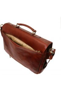 Επαγγελματική Τσάντα Δερμάτινη Ventimiglia με Smart Connect™ Μαύρο Tuscany Leather