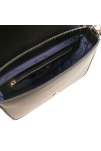 Γυναικεία τσάντα ώμου δερμάτινη Nausica Μαύρο Tuscany Leather