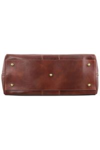 Σάκος ταξιδίου δερμάτινος - Lisbona TL141657 Καφέ Tuscany Leather