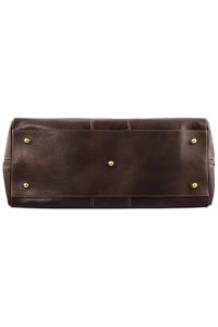 Σάκος ταξιδίου δερμάτινος - Lisbona TL141657 Καφέ σκούρο Tuscany Leather