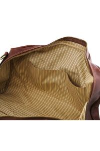 Σάκος ταξιδίου δερμάτινος - Lisbona TL141657 Μαύρο Tuscany Leather