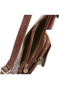 Ανδρικό Τσαντάκι Πλάτης Δερμάτινο TL141352 Μαύρο Tuscany Leather