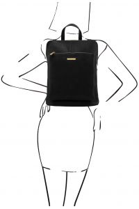 Γυναικεία Τσάντα Πλάτης - Ώμου Δερμάτινη TL141682 Μαύρο Tuscany Leather