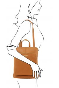 Γυναικεία Τσάντα Πλάτης - Ώμου Δερμάτινη TL141682 Μαύρο Tuscany Leather