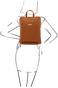 Γυναικεία Τσάντα Πλάτης - Ώμου Δερμάτινη TL141682 Κονιάκ Tuscany Leather