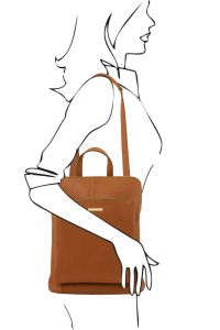 Γυναικεία Τσάντα Πλάτης - Ώμου Δερμάτινη TL141682 Κονιάκ Tuscany Leather