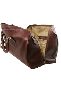 Σάκος ταξιδίου δερμάτινος - Lisbona TL141657 Καφέ Tuscany Leather