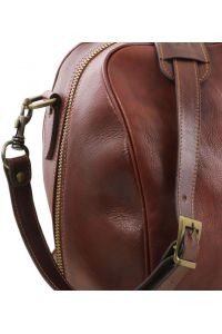 Σάκος ταξιδίου δερμάτινος - Lisbona TL141657 Μαύρο Tuscany Leather