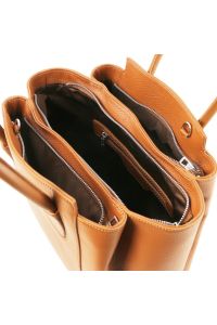 Γυναικεία Τσάντα Δερμάτινη Tulipan TL141727 Κονιάκ Tuscany Leather
