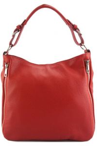 Δερμάτινη Τσάντα Ώμου Hobo Artemisa Firenze Leather 5760 Κόκκινο