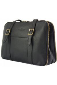 Δερμάτινη Τσάντα Ώμου Tote Iéna Firenze Leather 7555 Μαύρο