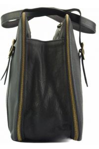 Δερμάτινη Τσάντα Ώμου Tote Iéna Firenze Leather 7555 Μαύρο