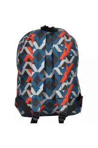 Τσάντα Πλάτης Πολυεστέρα Geometric 30x15x39cm Πολύχρωμο