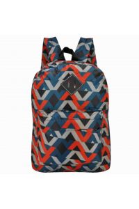 Τσάντα Πλάτης Πολυεστέρα Geometric 30x15x39cm Πολύχρωμο