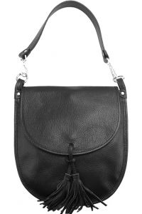 Δερμάτινη Τσάντα Χειρός Elisa Firenze Leather 9105 Μαύρο