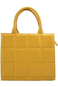 Δερμάτινη Τσάντα Χειρός Zama Firenze Leather 9146 Κίτρινο