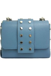 Δερμάτινη Τσάντα Ώμου Firenze Leather 9508 Μπλε Ανοιχτό