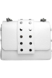 Δερμάτινη Τσάντα Ώμου Firenze Leather 9508 Λευκό