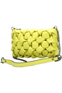 Δερμάτινη Τσάντα Χειρός Linda Firenze Leather 6000 Κίτρινο