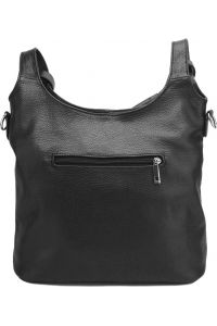 Δερμάτινη Τσάντα Ώμου Silvia Firenze Leather 9199 Μαύρο
