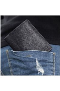 Πορτοφόλι Ανδρικό Δερμάτινο Jaslen Μαύρο 204220-01