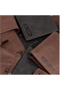 Πορτοφόλι Ανδρικό Δερμάτινο Lois 201401-02 Καφέ Ανοιχτό
